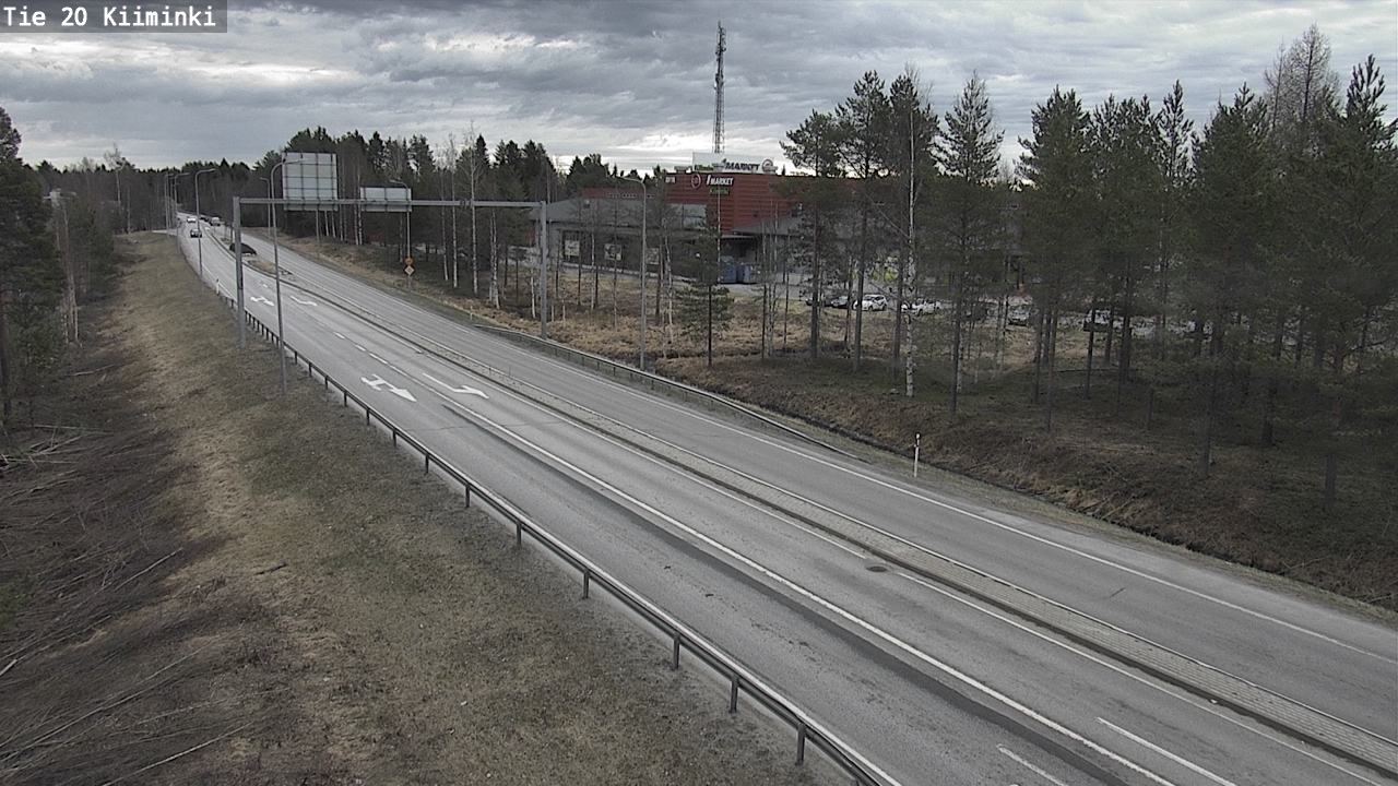 Weather Camera Image Väg 20 Uleåborg Kiiminki, Oulu, Pohjois-Pohjanmaa