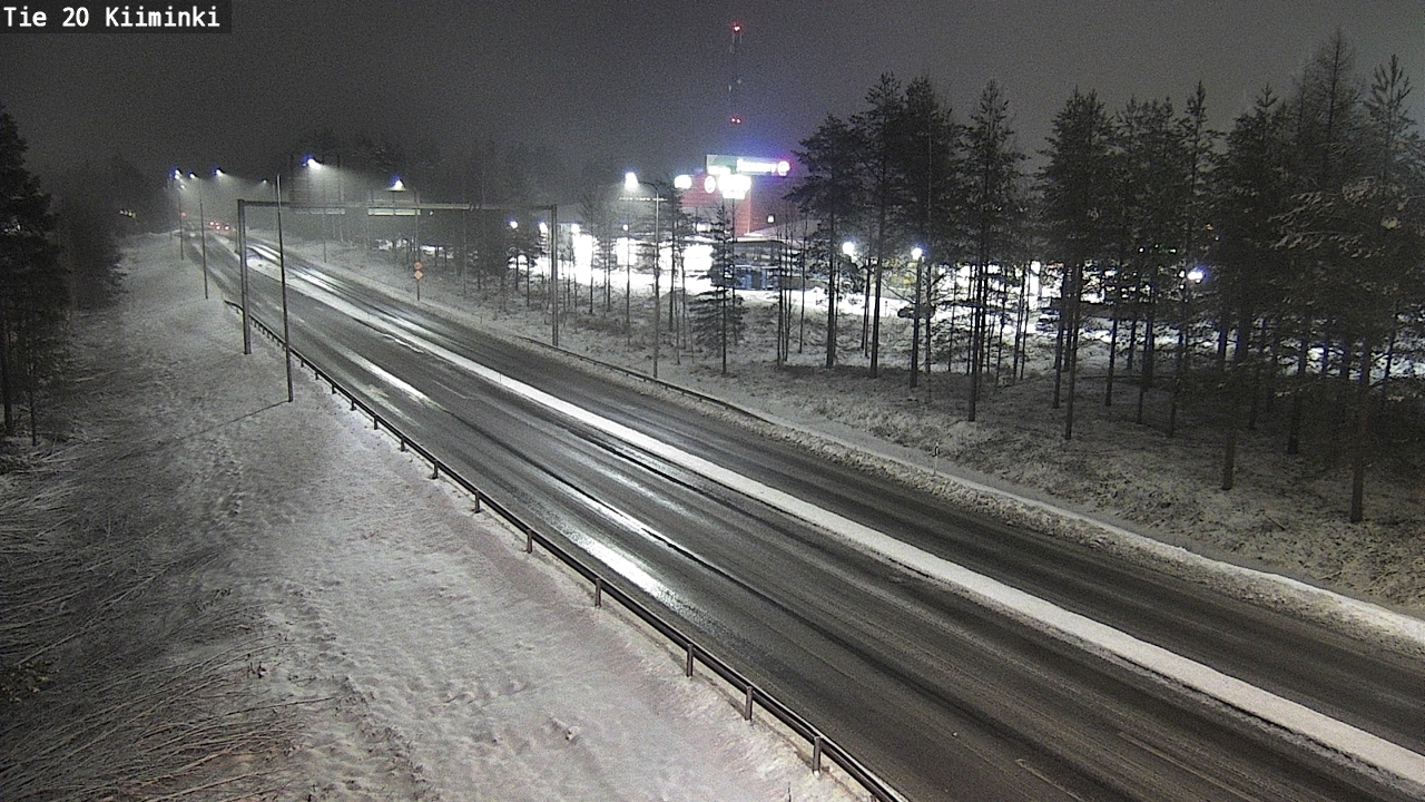 Weather Camera Image Väg 20 Uleåborg Kiiminki, Oulu, Pohjois-Pohjanmaa
