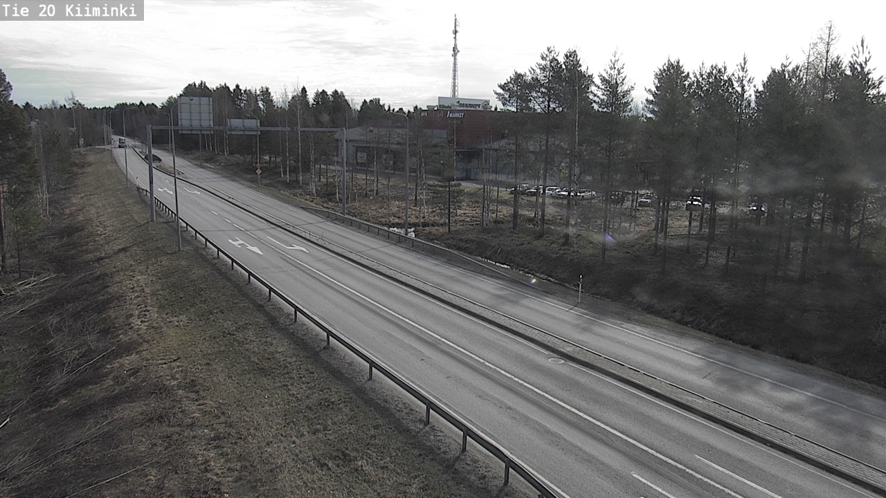 Weather Camera Image Väg 20 Uleåborg Kiiminki, Oulu, Pohjois-Pohjanmaa