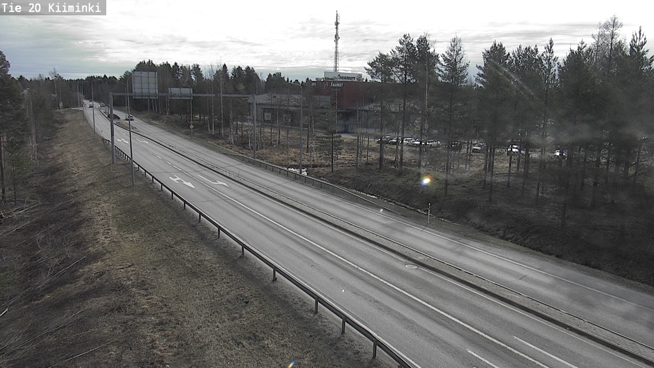 Weather Camera Image Väg 20 Uleåborg Kiiminki, Oulu, Pohjois-Pohjanmaa
