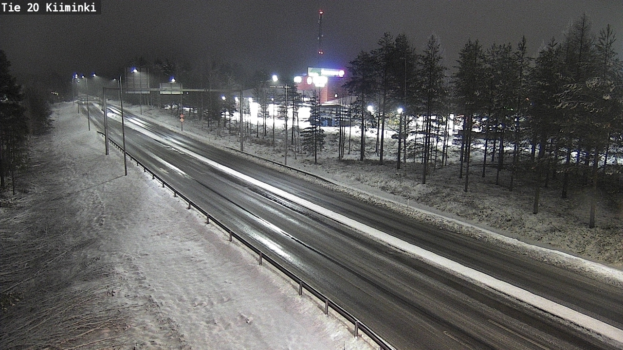 Weather Camera Image Väg 20 Uleåborg Kiiminki, Oulu, Pohjois-Pohjanmaa