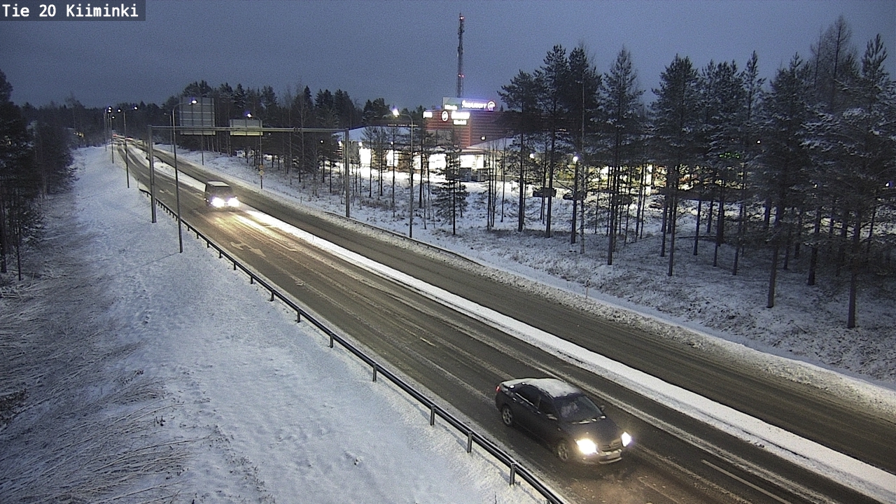 Weather Camera Image Väg 20 Uleåborg Kiiminki, Oulu, Pohjois-Pohjanmaa