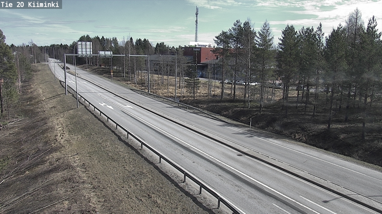 Weather Camera Image Väg 20 Uleåborg Kiiminki, Oulu, Pohjois-Pohjanmaa