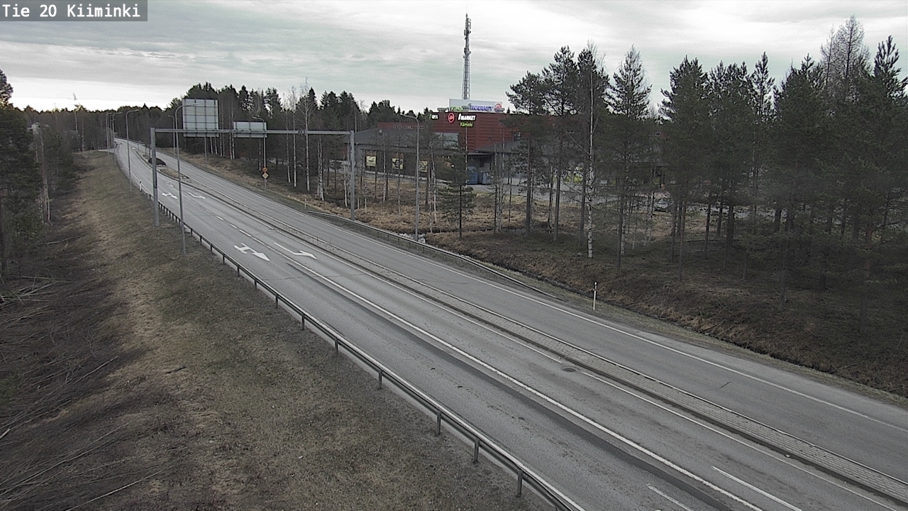 Weather Camera Image Väg 20 Uleåborg Kiiminki, Oulu, Pohjois-Pohjanmaa