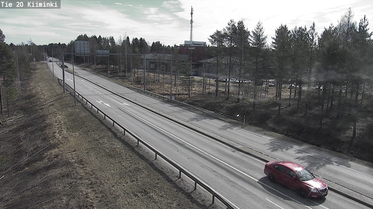 Weather Camera Image Väg 20 Uleåborg Kiiminki, Oulu, Pohjois-Pohjanmaa