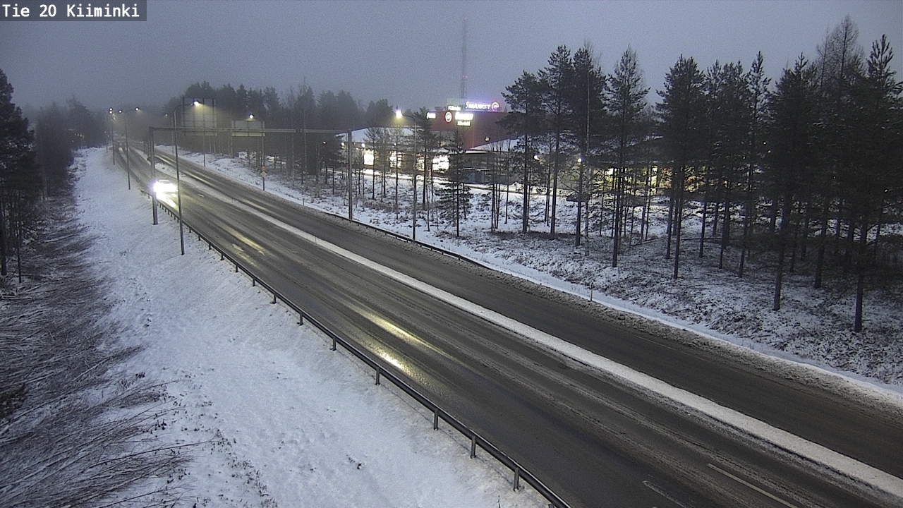 Weather Camera Image Väg 20 Uleåborg Kiiminki, Oulu, Pohjois-Pohjanmaa