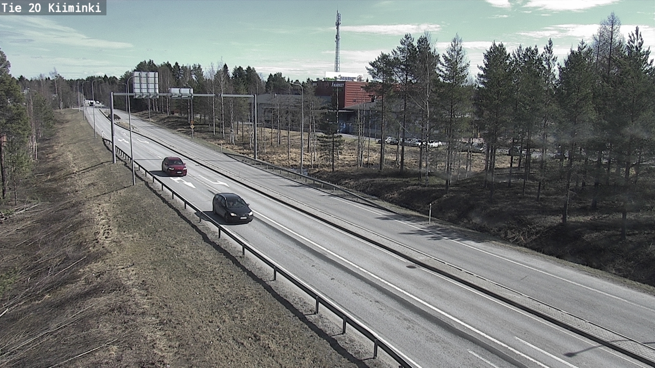 Weather Camera Image Väg 20 Uleåborg Kiiminki, Oulu, Pohjois-Pohjanmaa