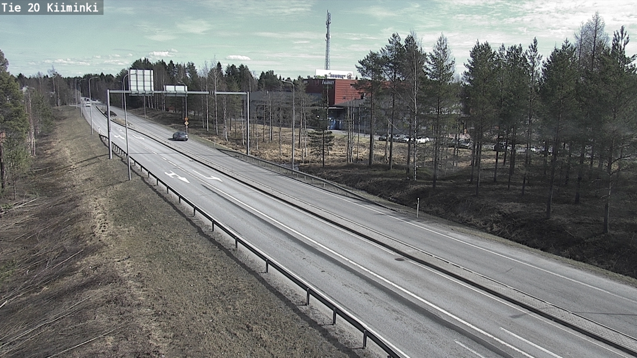 Weather Camera Image Väg 20 Uleåborg Kiiminki, Oulu, Pohjois-Pohjanmaa