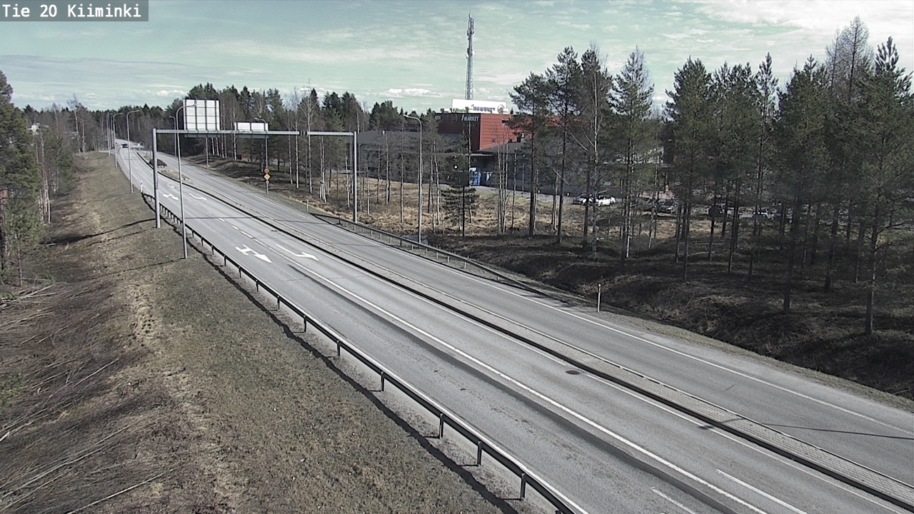 Weather Camera Image Väg 20 Uleåborg Kiiminki, Oulu, Pohjois-Pohjanmaa