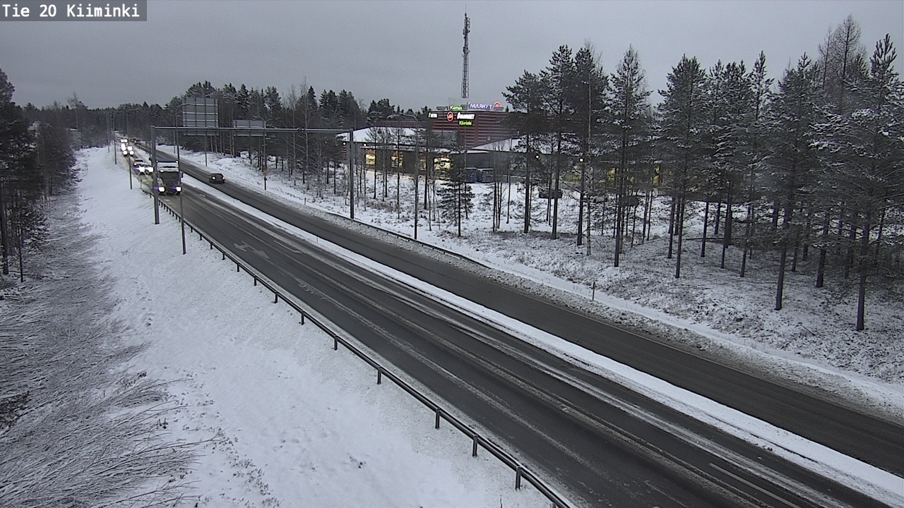 Weather Camera Image Väg 20 Uleåborg Kiiminki, Oulu, Pohjois-Pohjanmaa