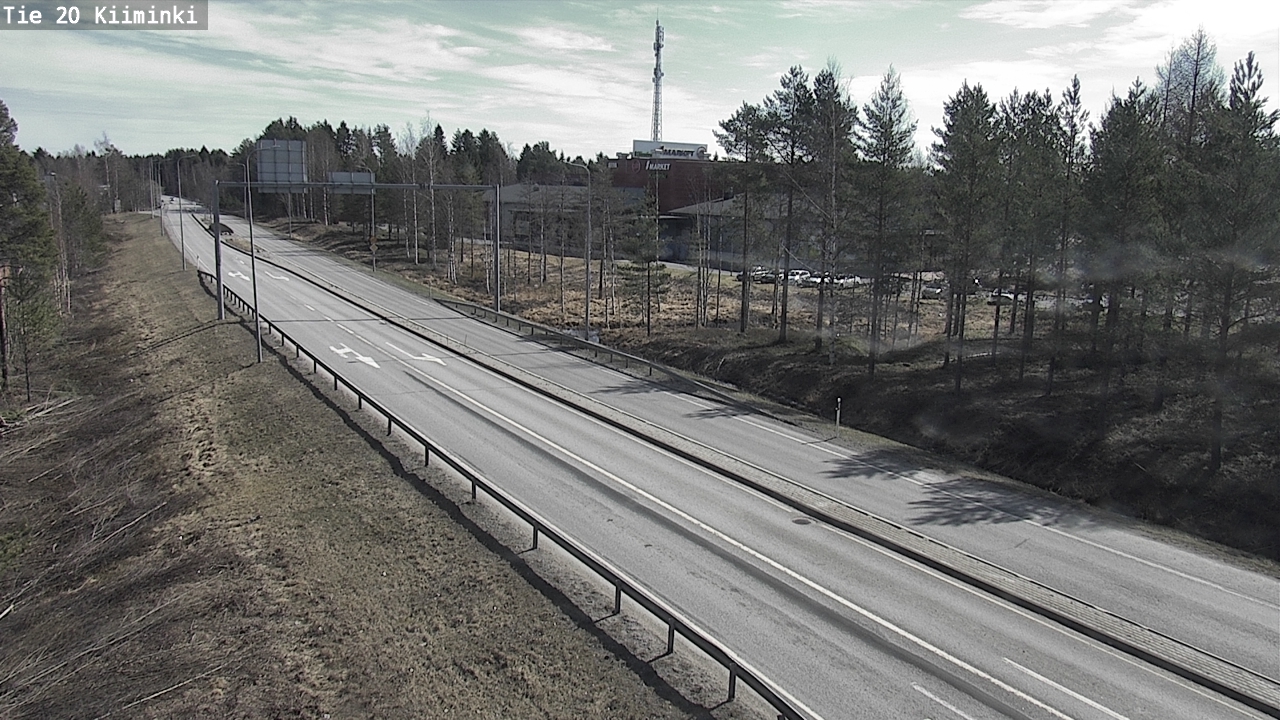 Weather Camera Image Väg 20 Uleåborg Kiiminki, Oulu, Pohjois-Pohjanmaa