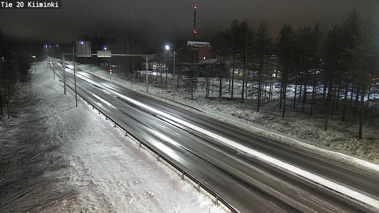 Weather Camera Image Väg 20 Uleåborg Kiiminki, Oulu, Pohjois-Pohjanmaa