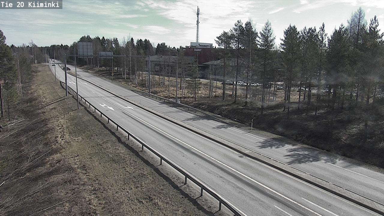 Weather Camera Image Väg 20 Uleåborg Kiiminki, Oulu, Pohjois-Pohjanmaa