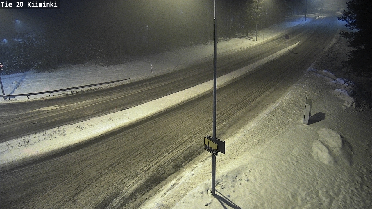Weather Camera Image Väg 20 Uleåborg Kiiminki, Oulu, Pohjois-Pohjanmaa