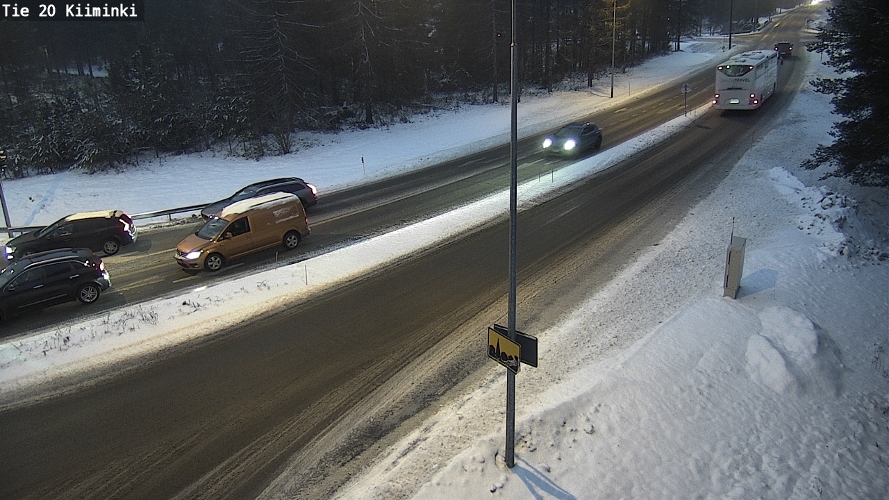 Weather Camera Image Väg 20 Uleåborg Kiiminki, Oulu, Pohjois-Pohjanmaa