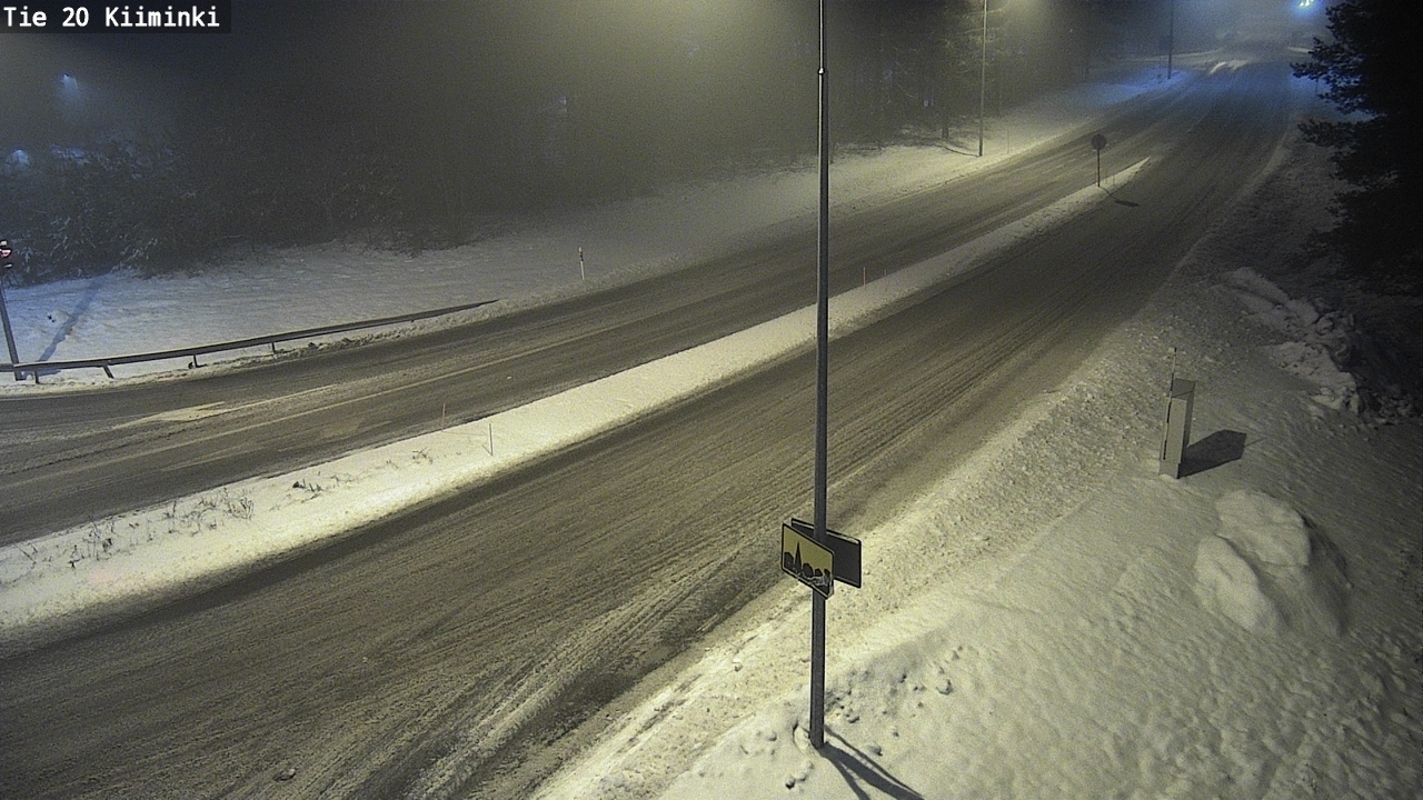 Weather Camera Image Väg 20 Uleåborg Kiiminki, Oulu, Pohjois-Pohjanmaa