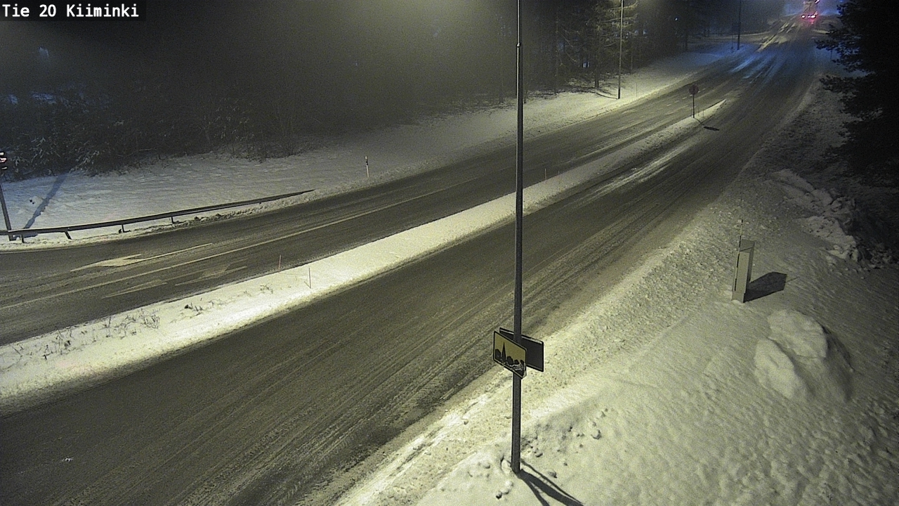 Weather Camera Image Väg 20 Uleåborg Kiiminki, Oulu, Pohjois-Pohjanmaa