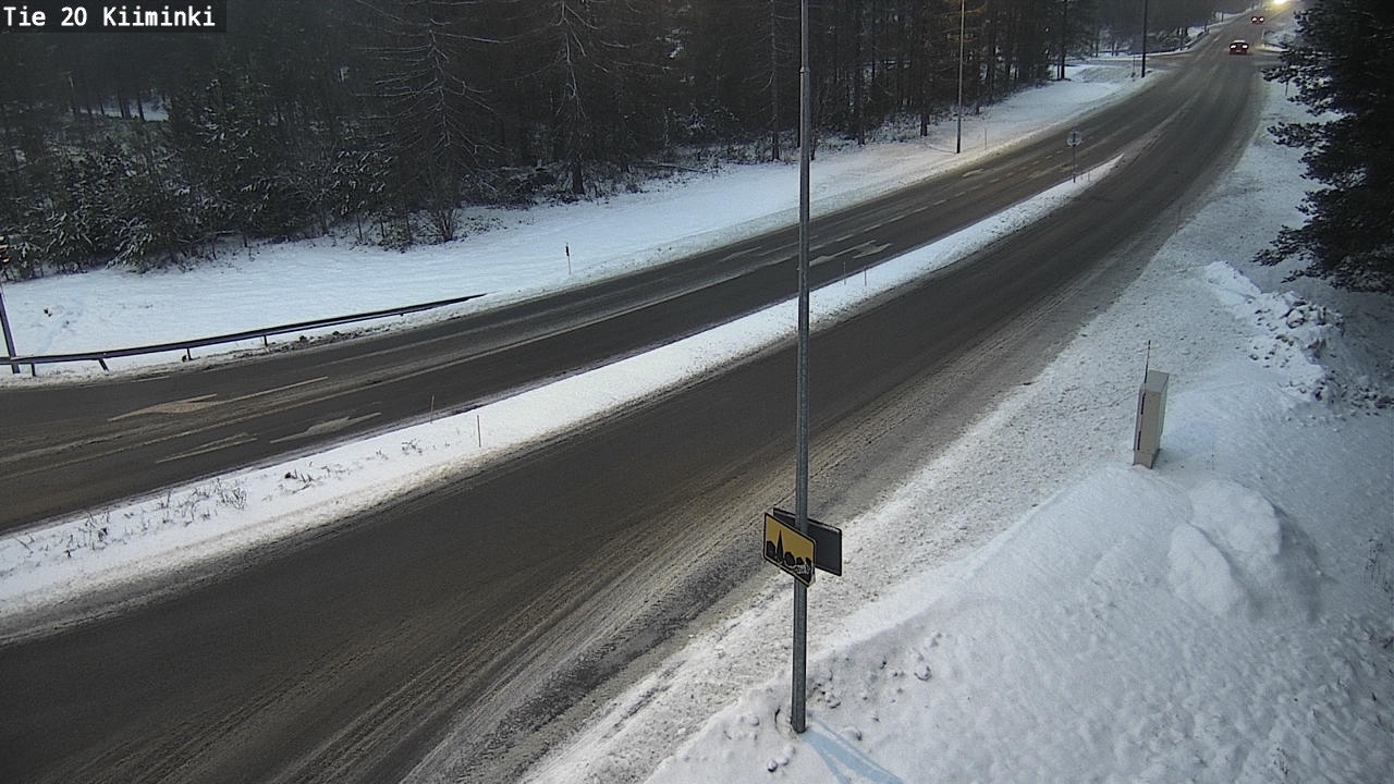 Weather Camera Image Väg 20 Uleåborg Kiiminki, Oulu, Pohjois-Pohjanmaa