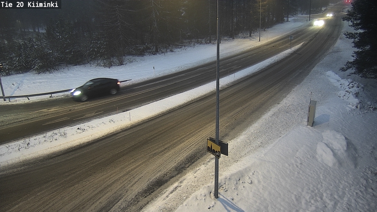 Weather Camera Image Väg 20 Uleåborg Kiiminki, Oulu, Pohjois-Pohjanmaa