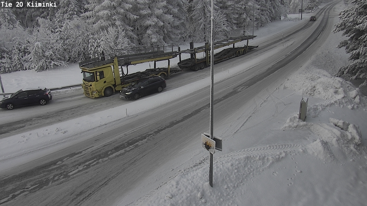 Weather Camera Image Väg 20 Uleåborg Kiiminki, Oulu, Pohjois-Pohjanmaa