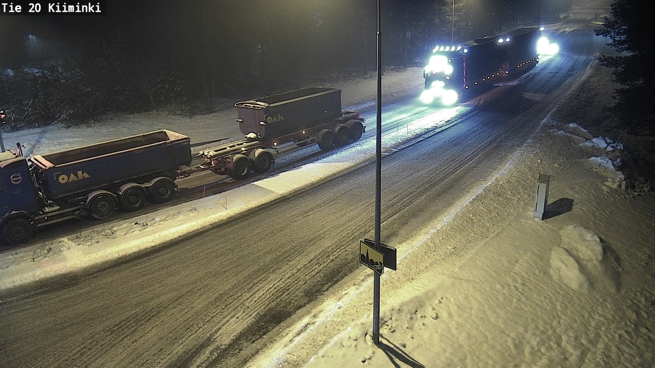 Weather Camera Image Väg 20 Uleåborg Kiiminki, Oulu, Pohjois-Pohjanmaa