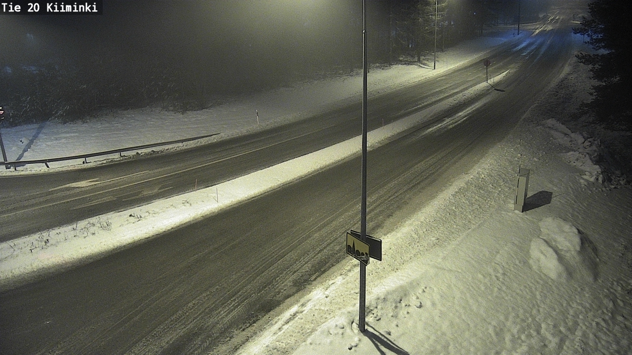 Weather Camera Image Väg 20 Uleåborg Kiiminki, Oulu, Pohjois-Pohjanmaa