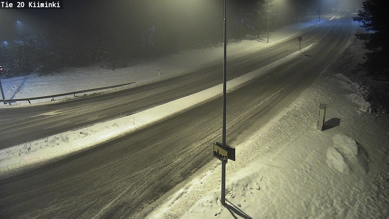 Weather Camera Image Väg 20 Uleåborg Kiiminki, Oulu, Pohjois-Pohjanmaa