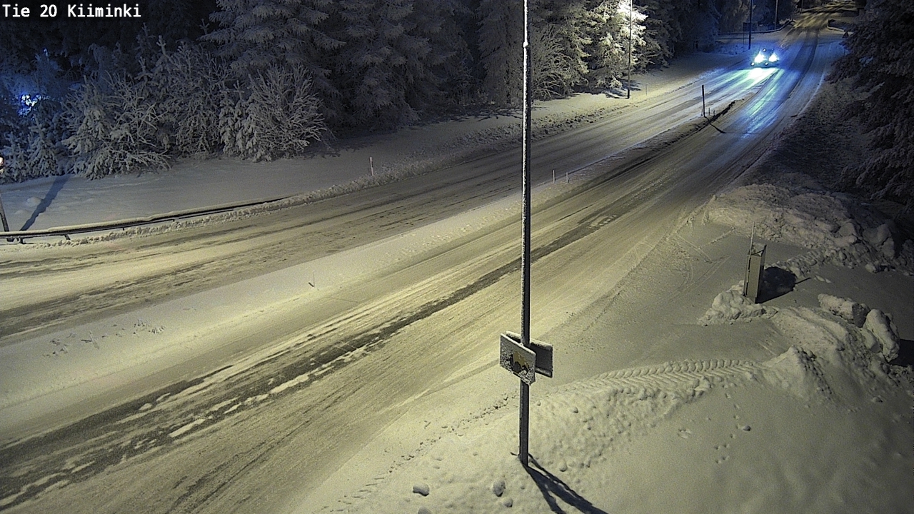 Weather Camera Image Väg 20 Uleåborg Kiiminki, Oulu, Pohjois-Pohjanmaa