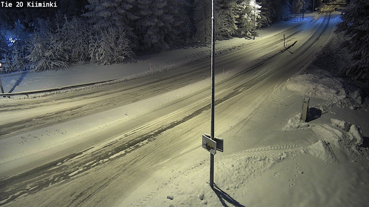 Weather Camera Image Väg 20 Uleåborg Kiiminki, Oulu, Pohjois-Pohjanmaa