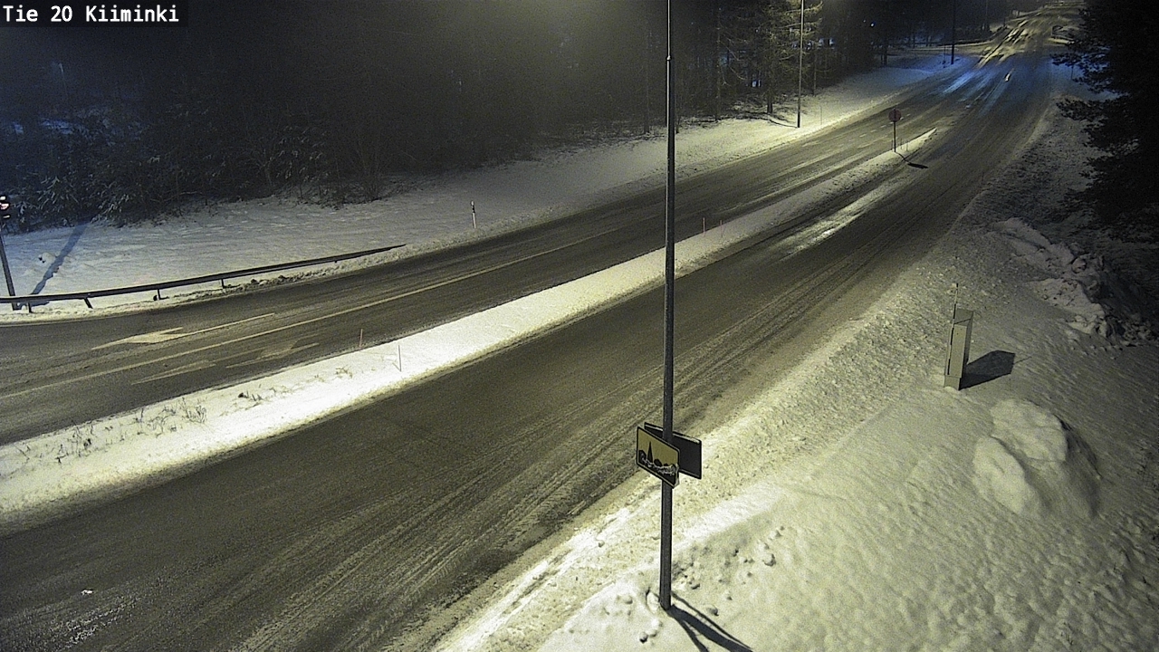 Weather Camera Image Väg 20 Uleåborg Kiiminki, Oulu, Pohjois-Pohjanmaa