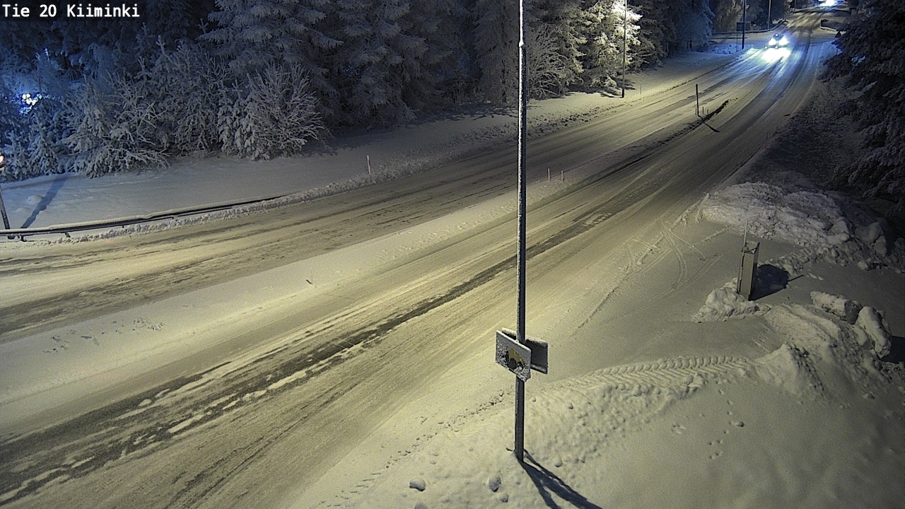Weather Camera Image Väg 20 Uleåborg Kiiminki, Oulu, Pohjois-Pohjanmaa