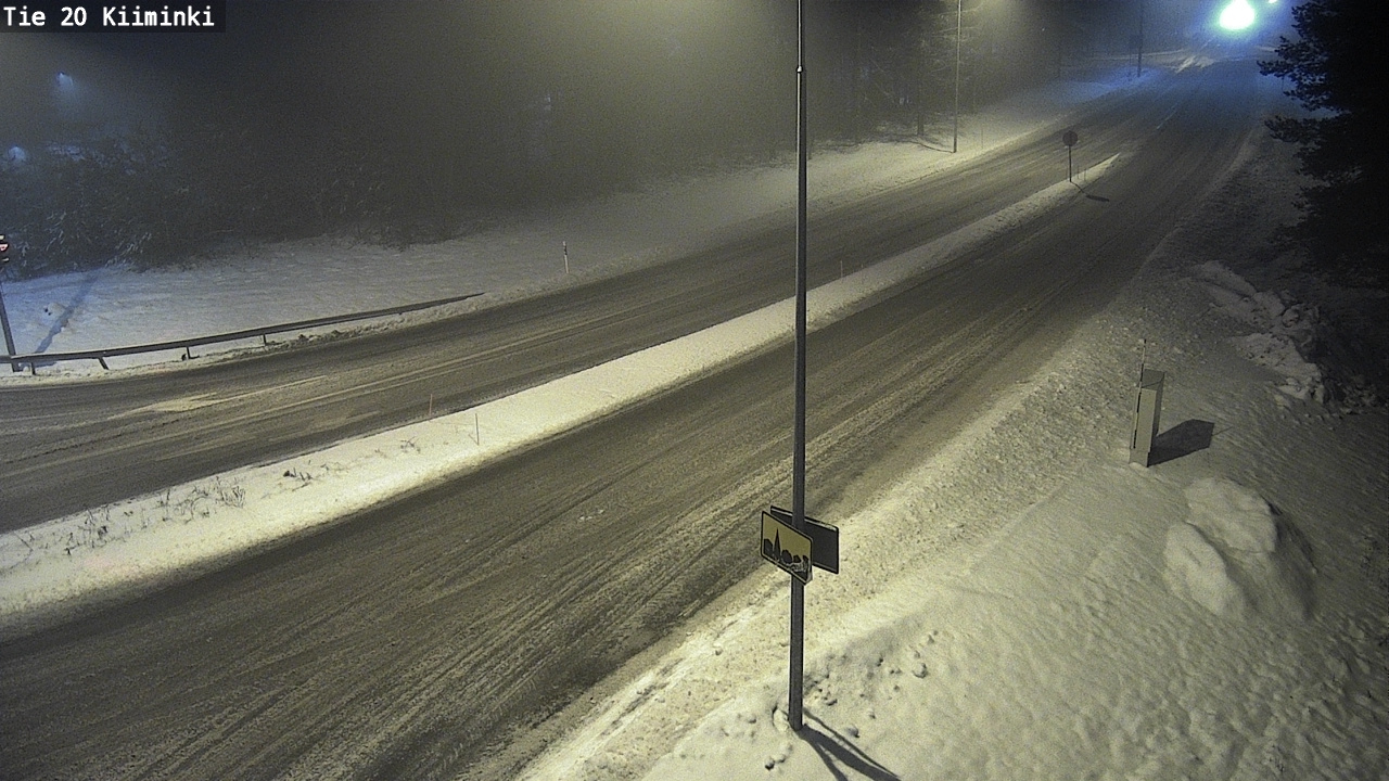 Weather Camera Image Väg 20 Uleåborg Kiiminki, Oulu, Pohjois-Pohjanmaa