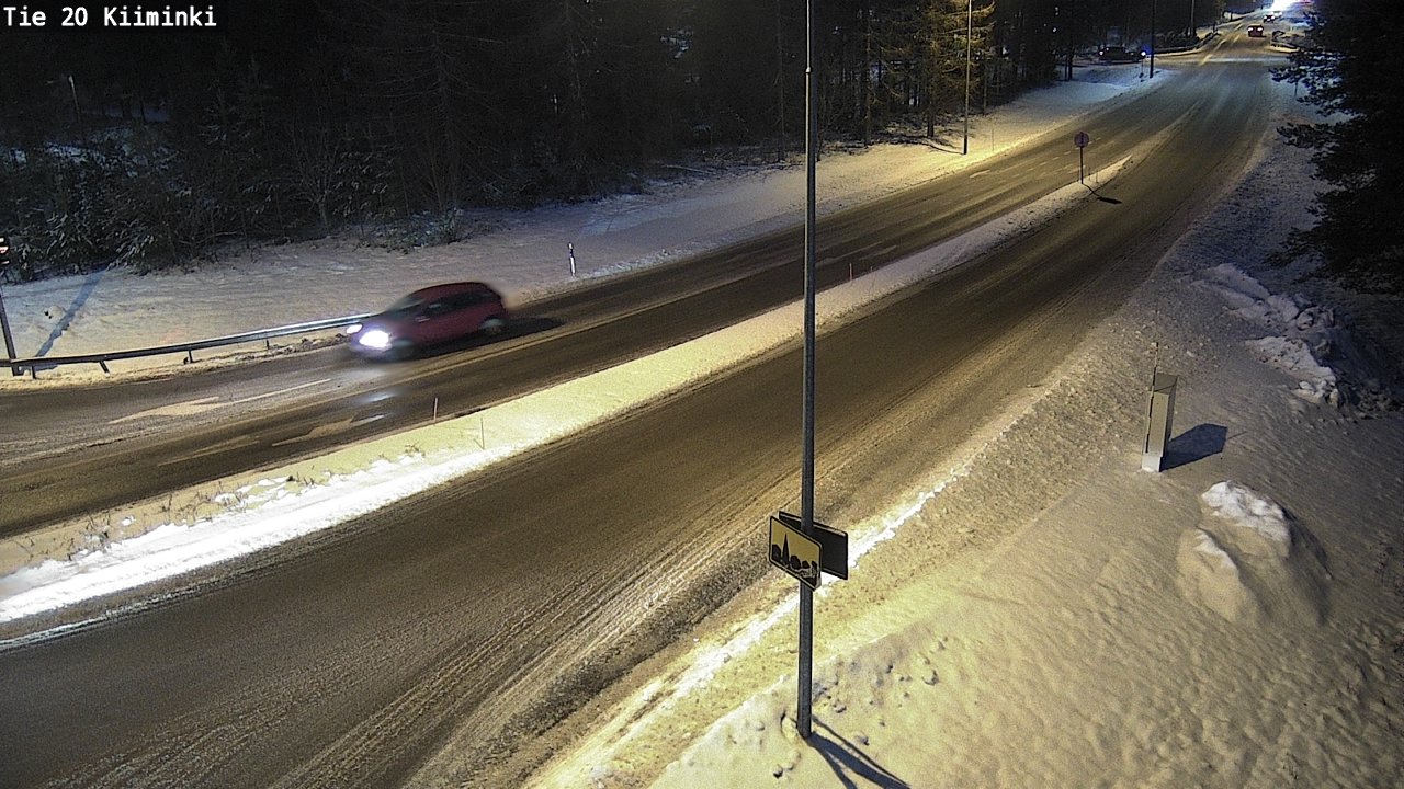 Weather Camera Image Väg 20 Uleåborg Kiiminki, Oulu, Pohjois-Pohjanmaa