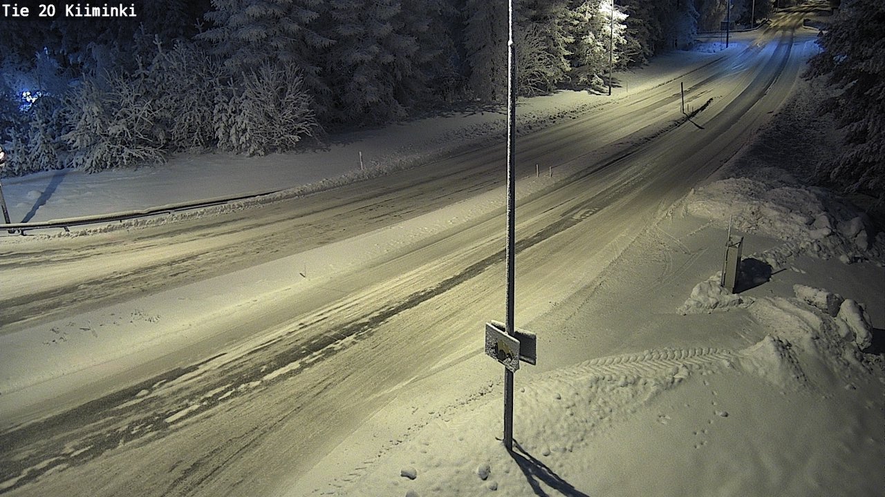 Weather Camera Image Väg 20 Uleåborg Kiiminki, Oulu, Pohjois-Pohjanmaa