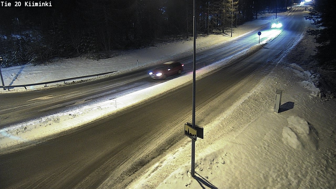 Weather Camera Image Väg 20 Uleåborg Kiiminki, Oulu, Pohjois-Pohjanmaa