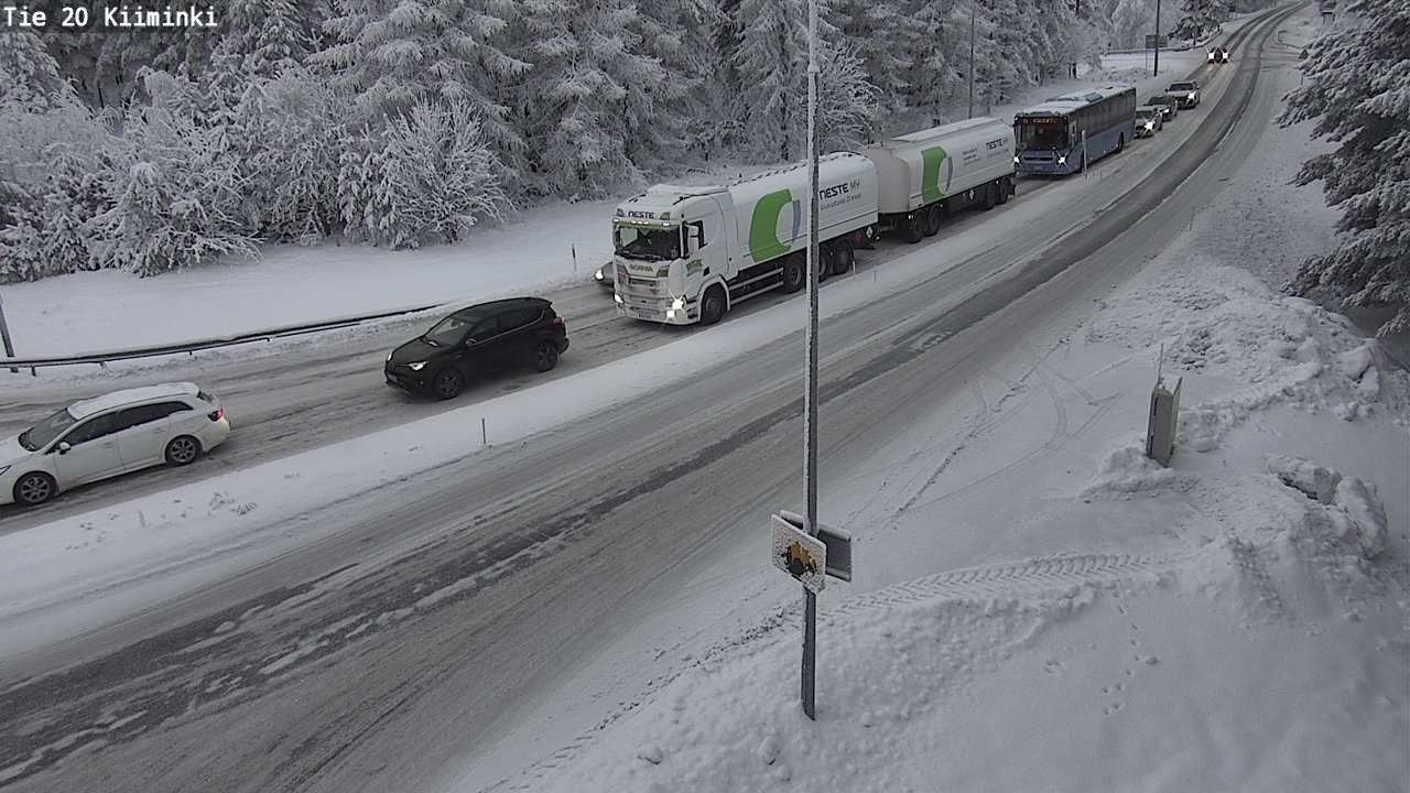 Weather Camera Image Väg 20 Uleåborg Kiiminki, Oulu, Pohjois-Pohjanmaa