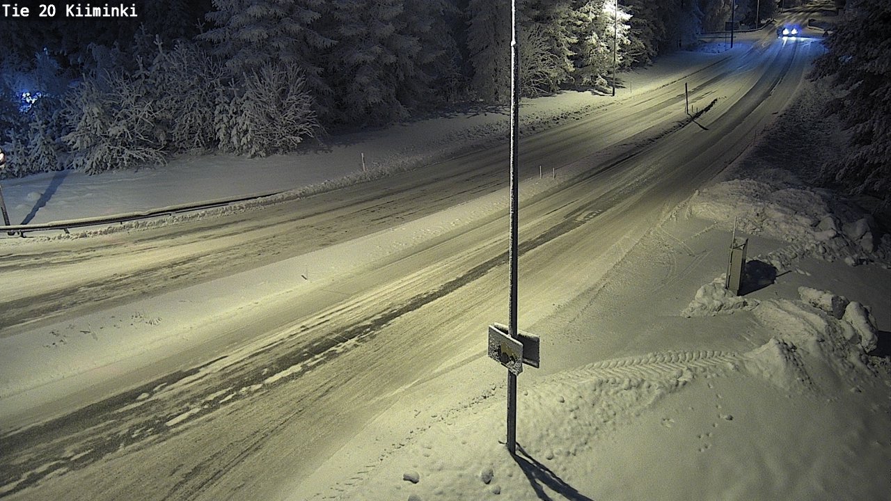 Weather Camera Image Väg 20 Uleåborg Kiiminki, Oulu, Pohjois-Pohjanmaa