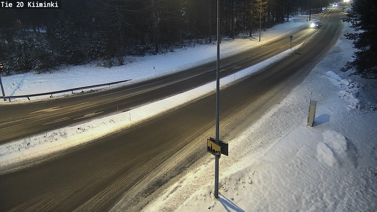 Weather Camera Image Väg 20 Uleåborg Kiiminki, Oulu, Pohjois-Pohjanmaa