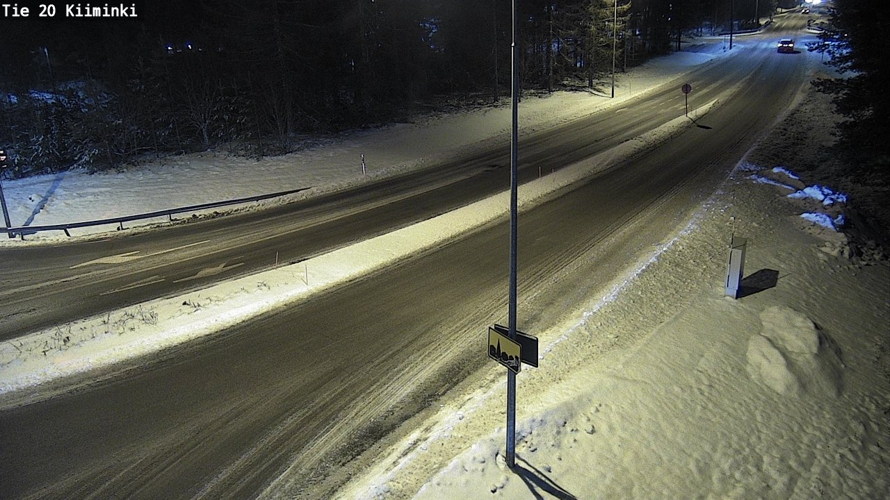 Weather Camera Image Väg 20 Uleåborg Kiiminki, Oulu, Pohjois-Pohjanmaa