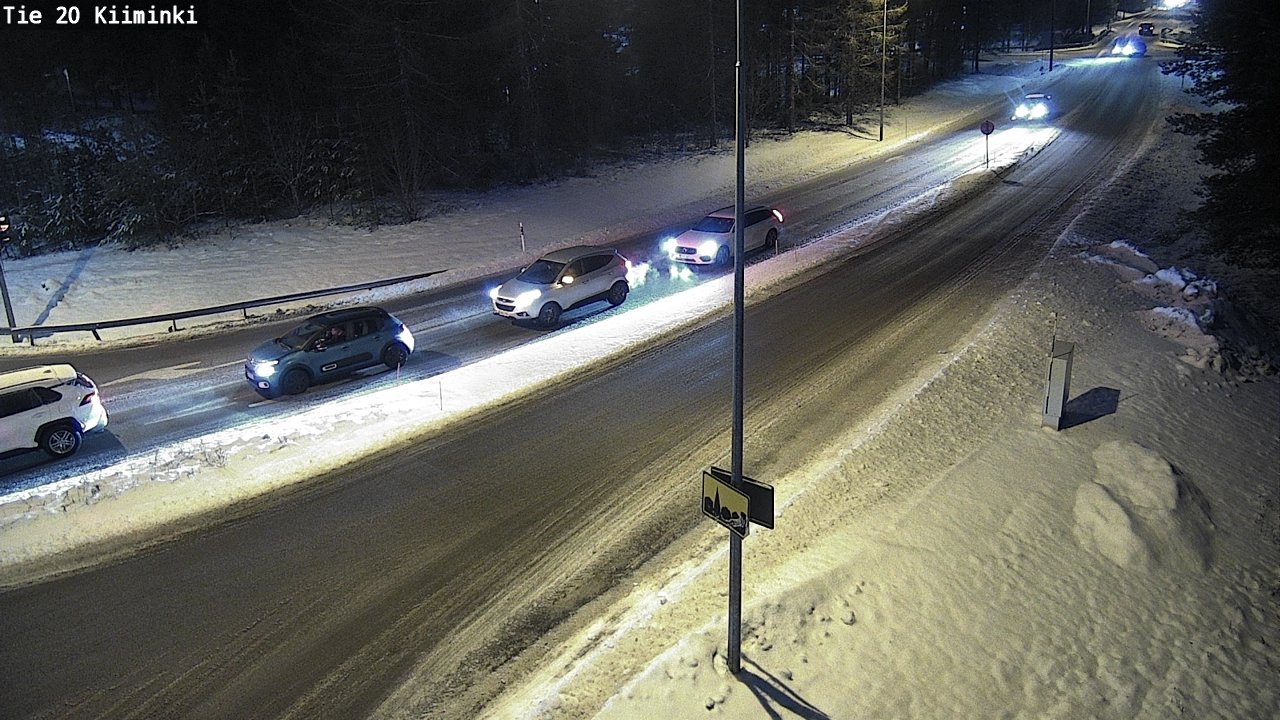 Weather Camera Image Väg 20 Uleåborg Kiiminki, Oulu, Pohjois-Pohjanmaa