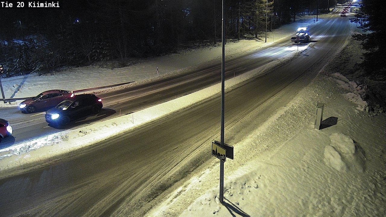 Weather Camera Image Väg 20 Uleåborg Kiiminki, Oulu, Pohjois-Pohjanmaa