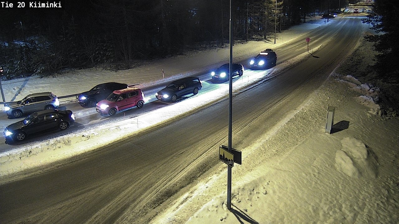 Weather Camera Image Väg 20 Uleåborg Kiiminki, Oulu, Pohjois-Pohjanmaa