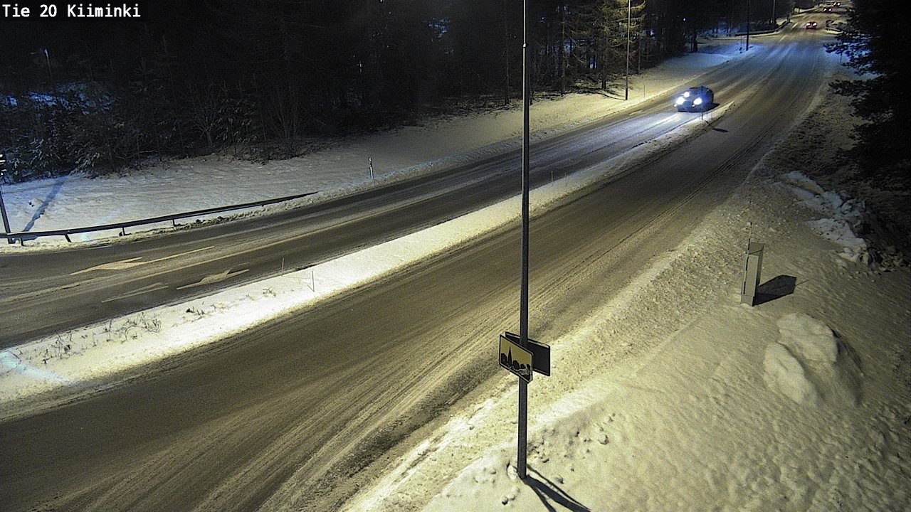 Weather Camera Image Väg 20 Uleåborg Kiiminki, Oulu, Pohjois-Pohjanmaa