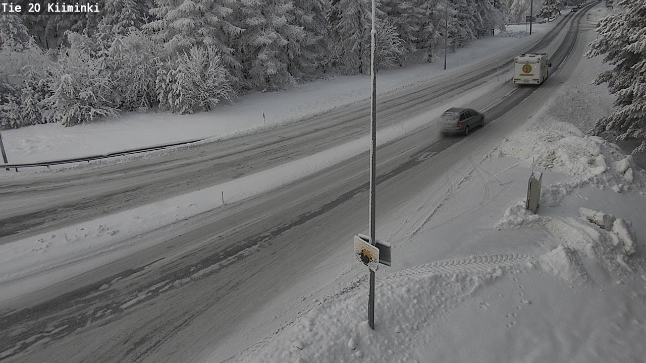 Weather Camera Image Väg 20 Uleåborg Kiiminki, Oulu, Pohjois-Pohjanmaa