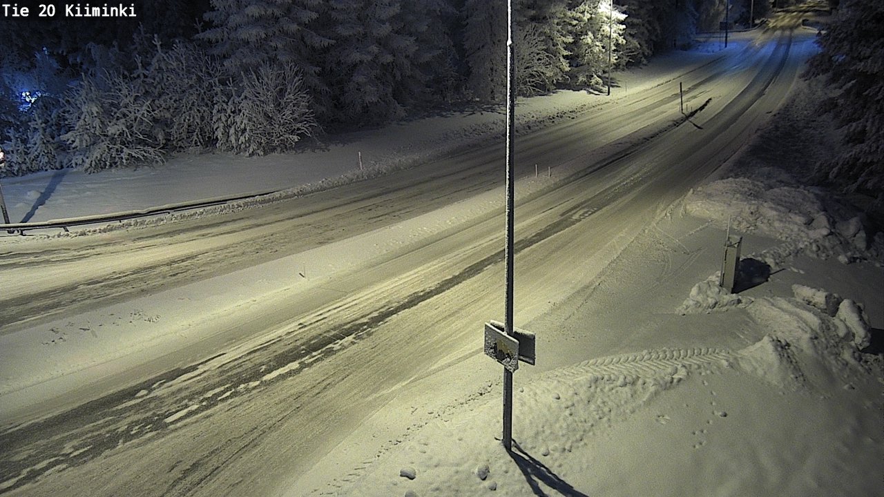 Weather Camera Image Väg 20 Uleåborg Kiiminki, Oulu, Pohjois-Pohjanmaa