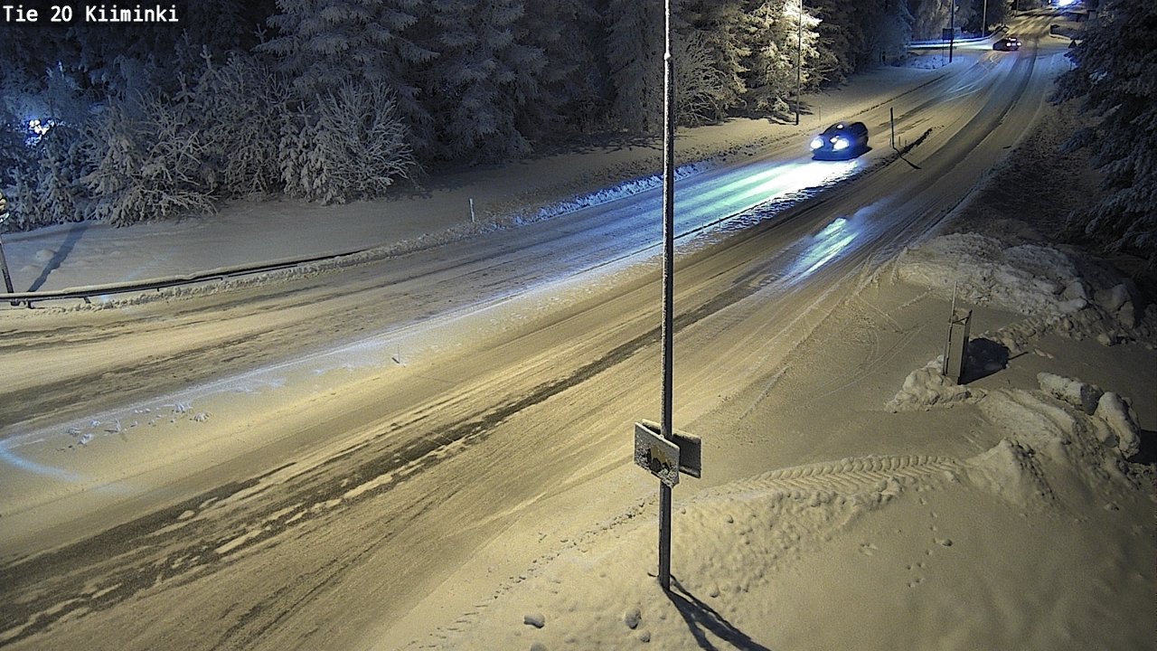 Weather Camera Image Väg 20 Uleåborg Kiiminki, Oulu, Pohjois-Pohjanmaa