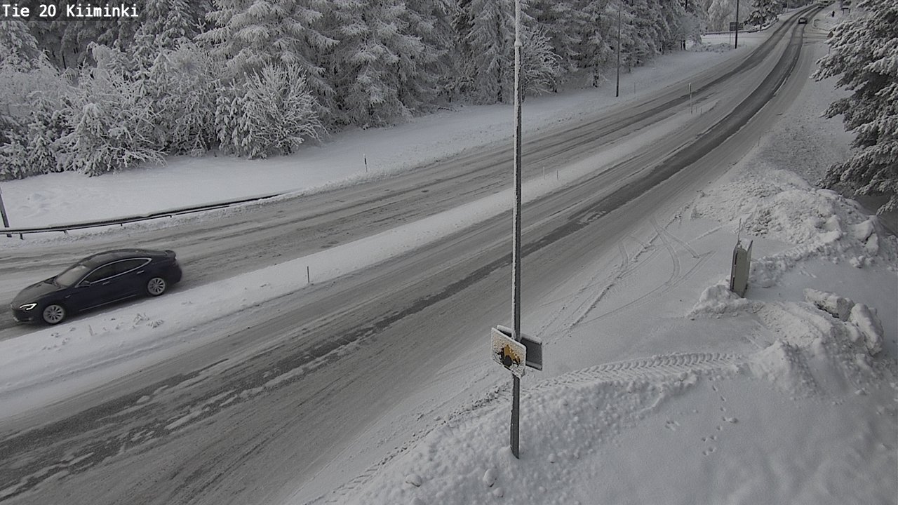Weather Camera Image Väg 20 Uleåborg Kiiminki, Oulu, Pohjois-Pohjanmaa