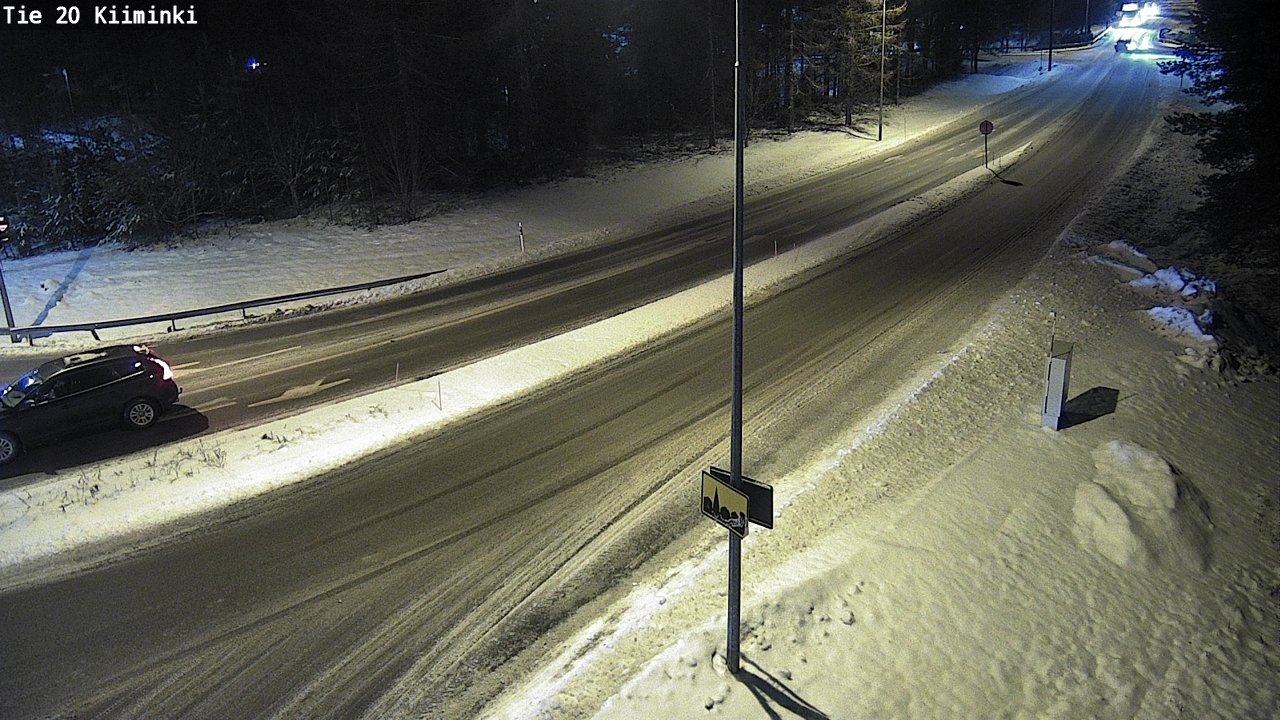 Weather Camera Image Väg 20 Uleåborg Kiiminki, Oulu, Pohjois-Pohjanmaa