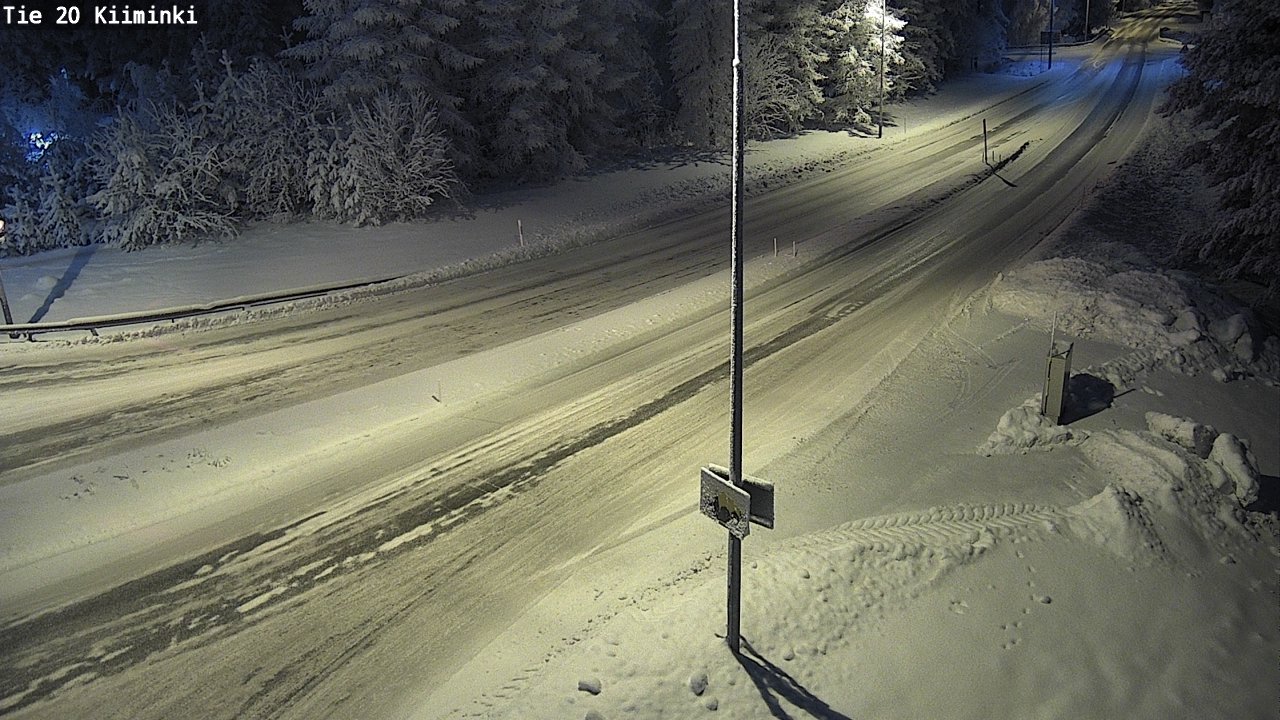 Weather Camera Image Väg 20 Uleåborg Kiiminki, Oulu, Pohjois-Pohjanmaa