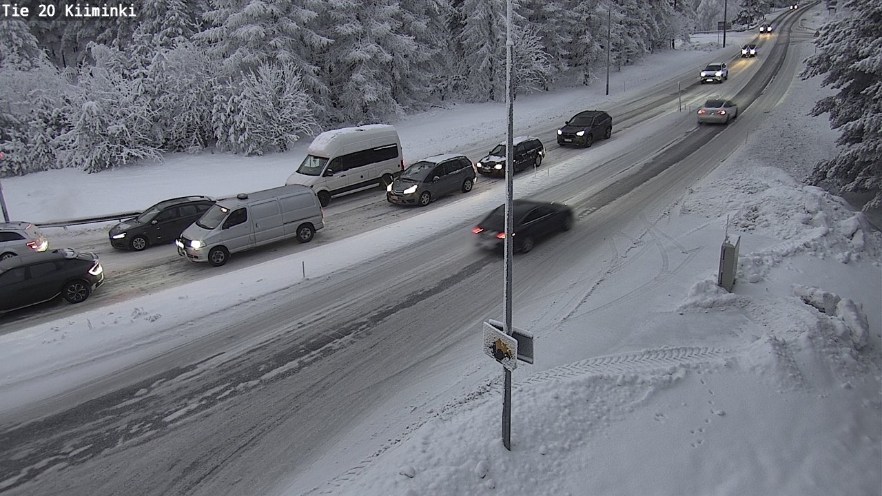 Weather Camera Image Väg 20 Uleåborg Kiiminki, Oulu, Pohjois-Pohjanmaa